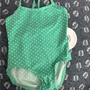 Petit Bateau Green Star One-Piece Swimsuit